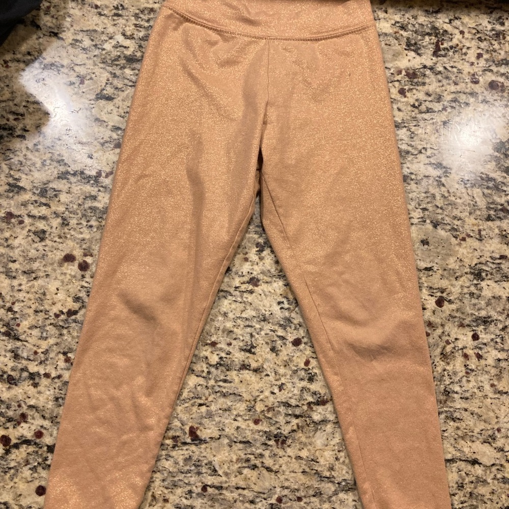 Size 6 gold glitter girls leggings